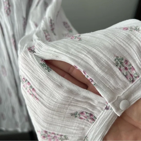 Wonderly White and Pink Patterned Blouse - XL - Picture 7 of 8